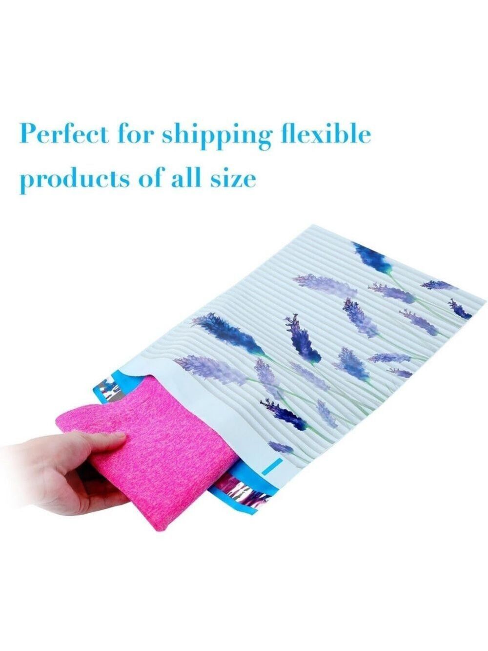 25 10X13 Poly Mailers Lavender Flowers Shipping Envelopes Bags PRICE IS FIRM - Picture 8 of 11